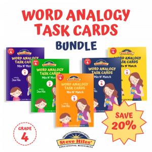 Word Analogies Task Card Bundle