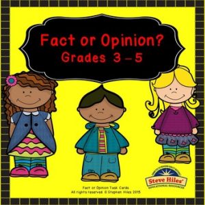 Fact or Opinion Task Cards: Grades 3-5