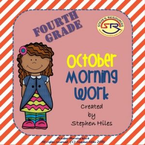 October Morning Work: Fourth Grade