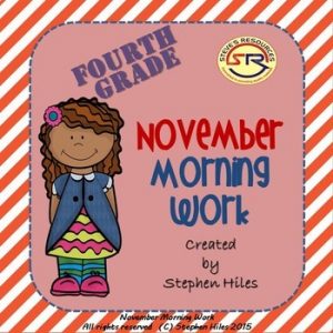 November Morning Work: Fourth Grade