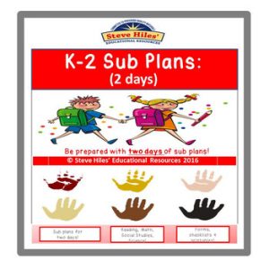 K-2 Substitute Plans:(2 days)