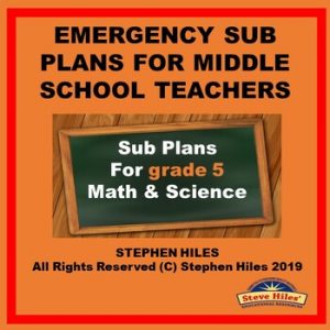 Emergency Sub Plans for Middle School Teachers For Grade 5 Math & Science