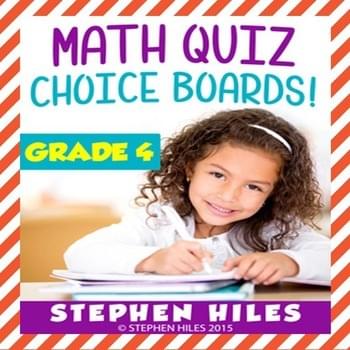 Math Quiz: Choice Boards - Grade 4