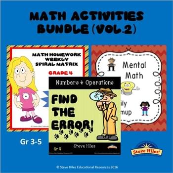 Math Activities Bundle (Vol.2)