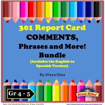 Report Card Comments BUNDLE: Volume #2